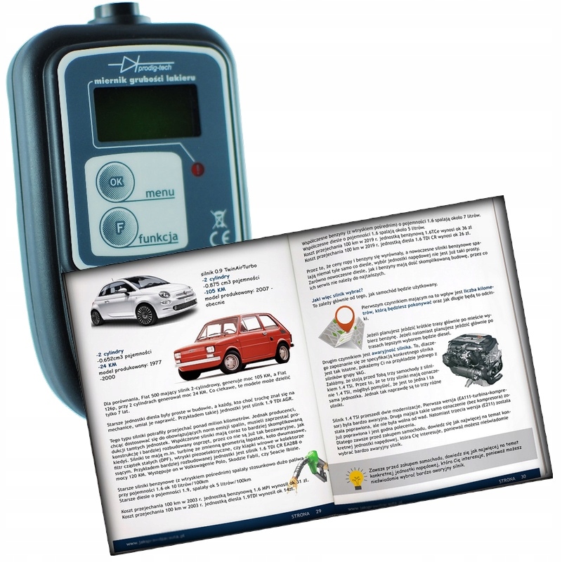 

Zestaw miernik grubości lakieru GL-2+ i poradnik