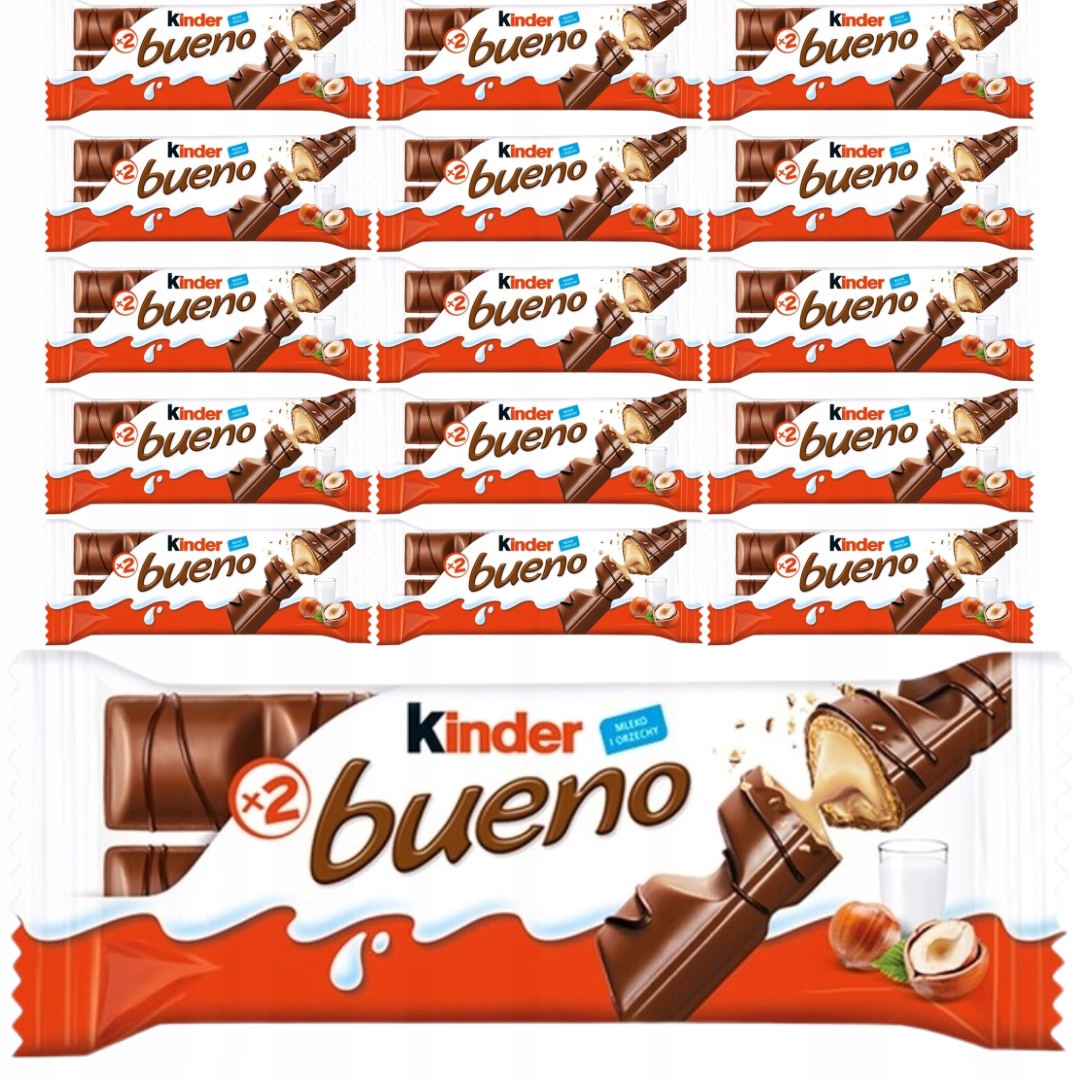 Levně Kinder Bueno v čokoládě s mléčně-oříškovou náplní 43 g x 15 ks
