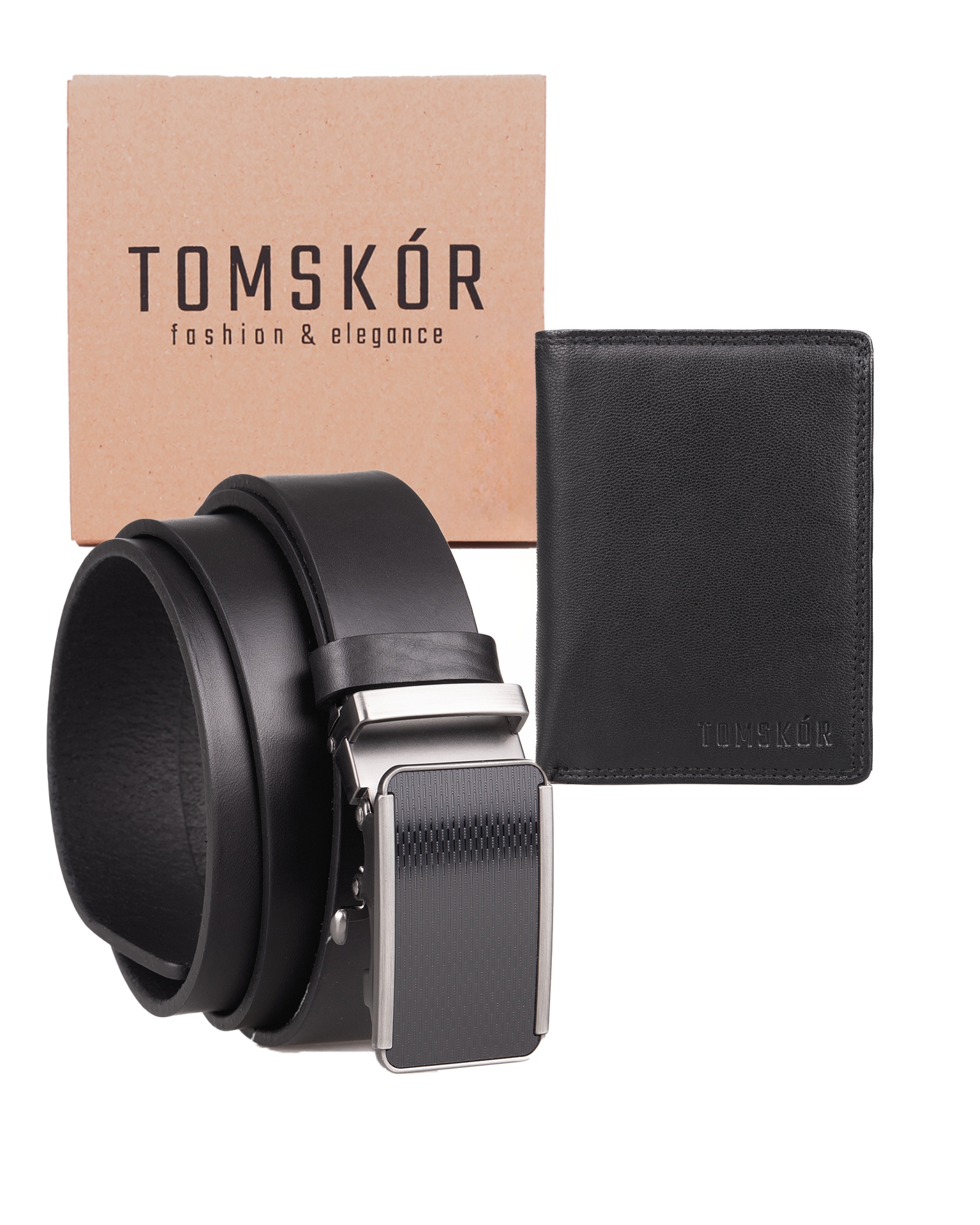 Dárková Sada Pro Muže Kožený Pásek Peněženka Rfid Tomskór