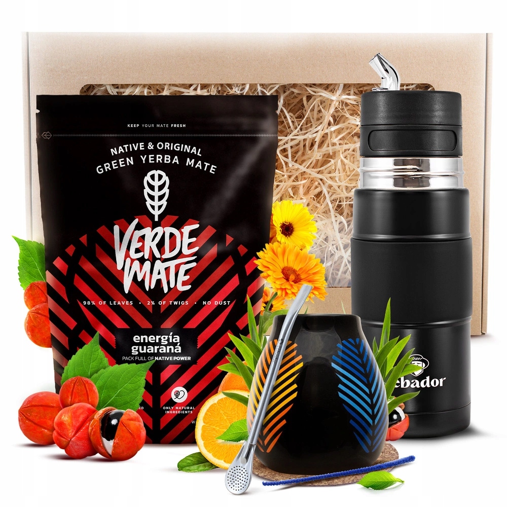 Dárková sada Yerba Verde Mate Energia 400 g 0,4 kg Yerbomos X All In One