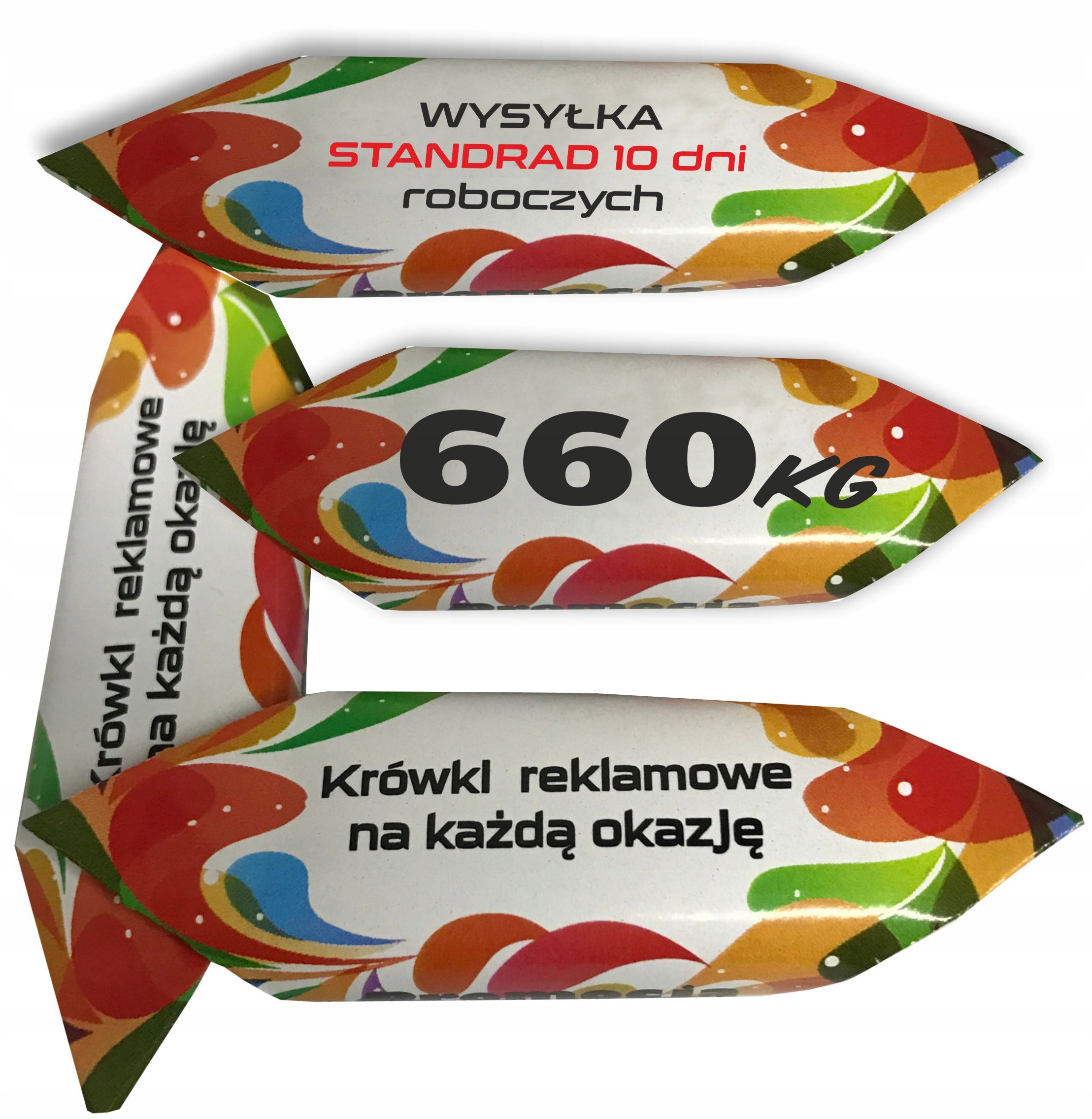 Levně Bonbóny Krówki S Vaším Logem 660KG Firemní bonbóny krówki Projekt gadgety