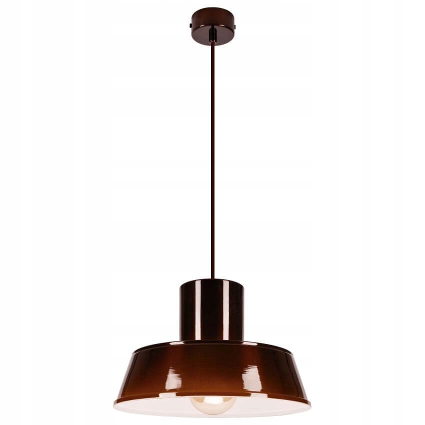 Polly 1 Závěsná lampa Industriální, kovová, hnědá 1xE27