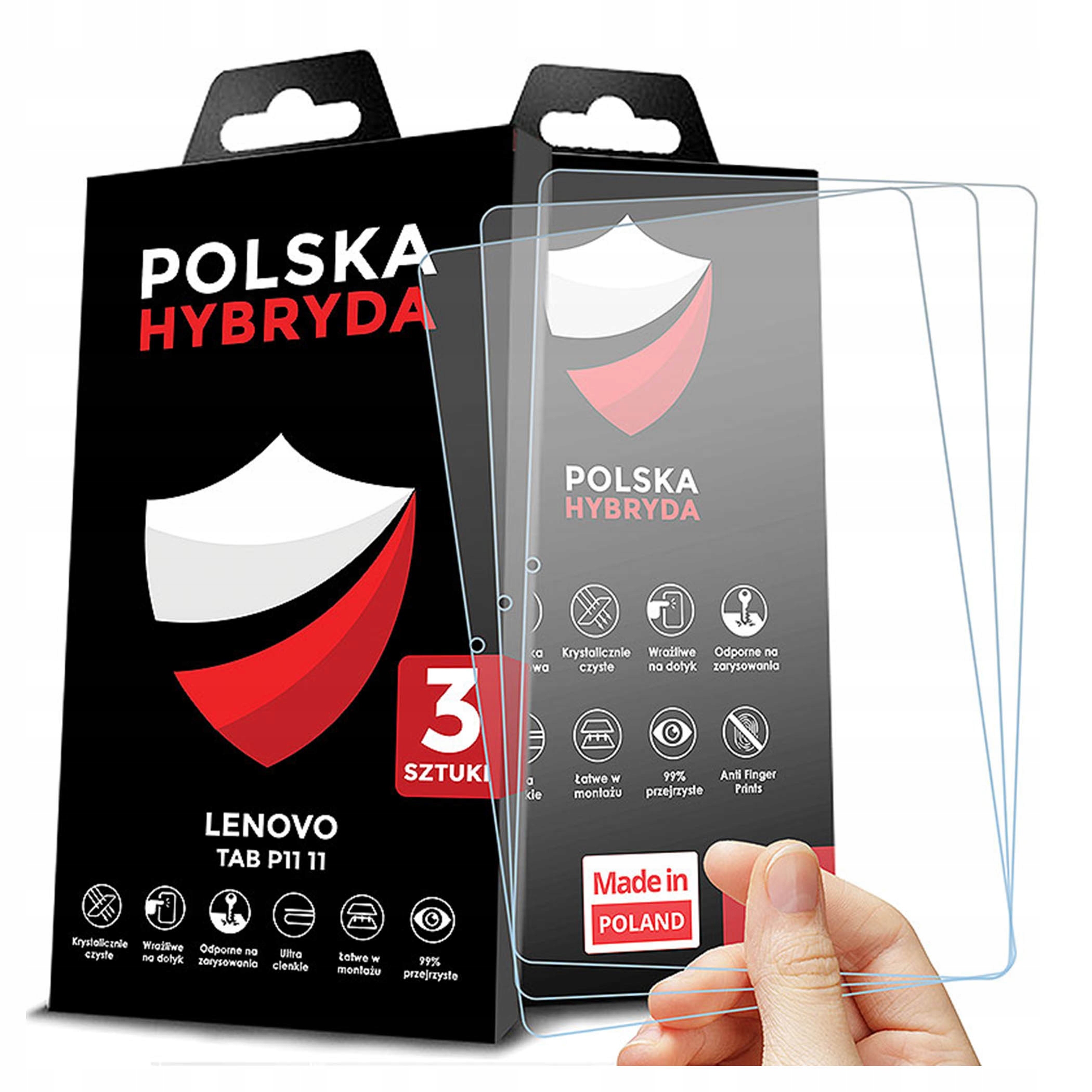 Szkło Ochronne Do Lenovo Tab P11 11 Nietłukace 3w1
