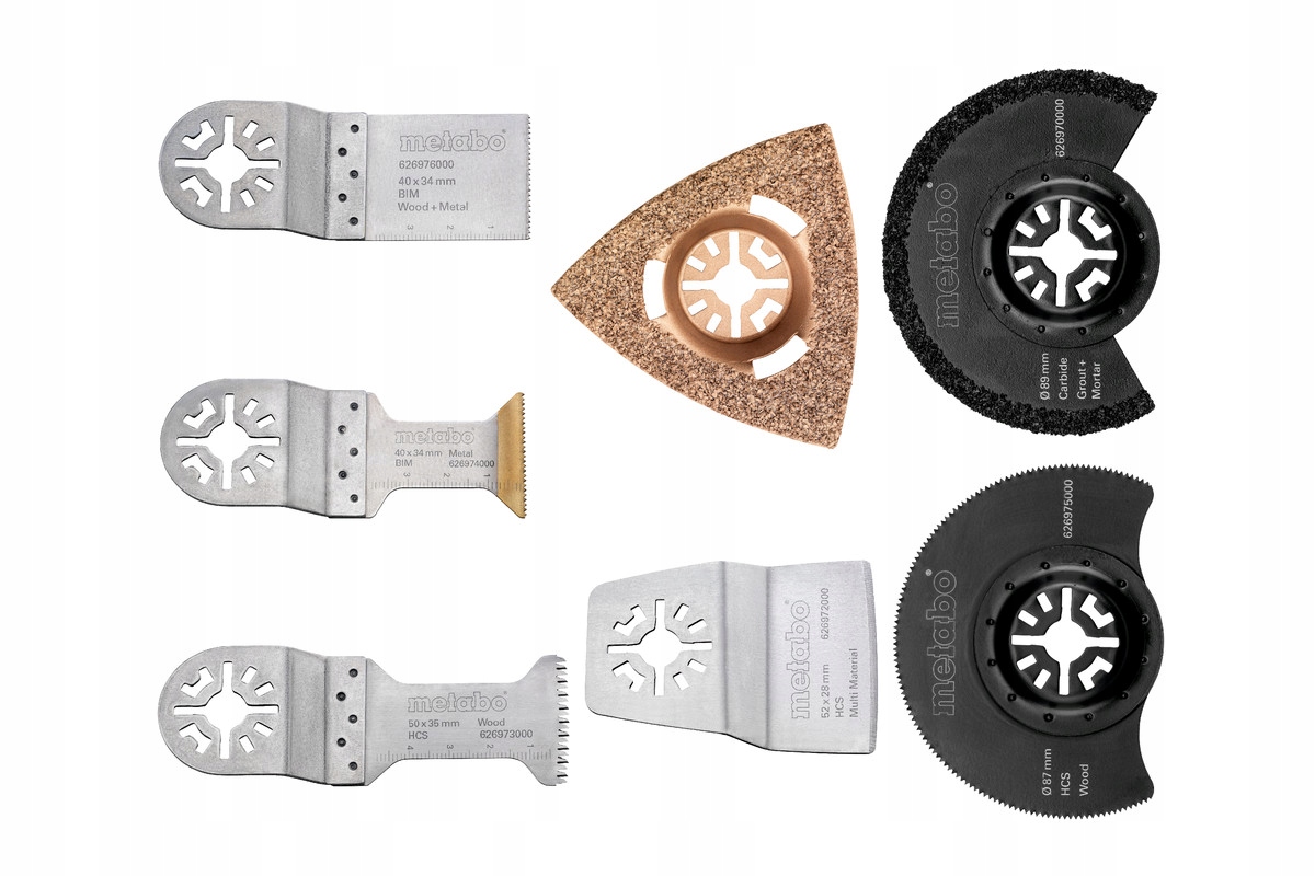 Zestaw brzeszczotów Multitool Metabo 7szt.