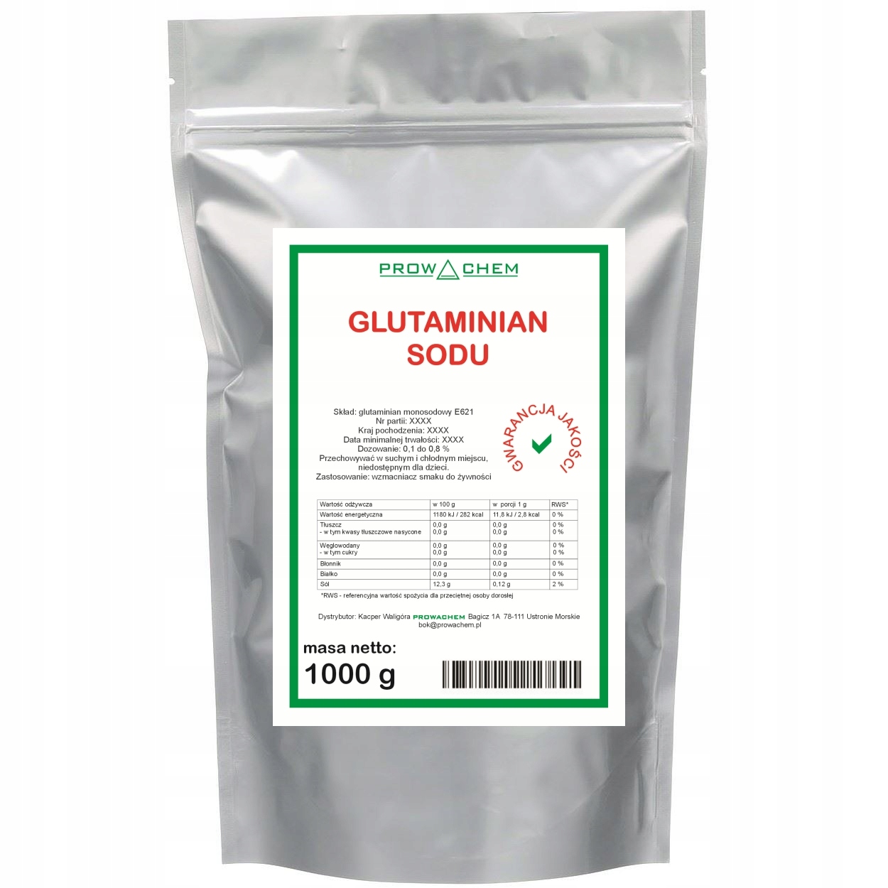 GLUTAMINIAN SODU umami MSG monosodowy E621 1kg