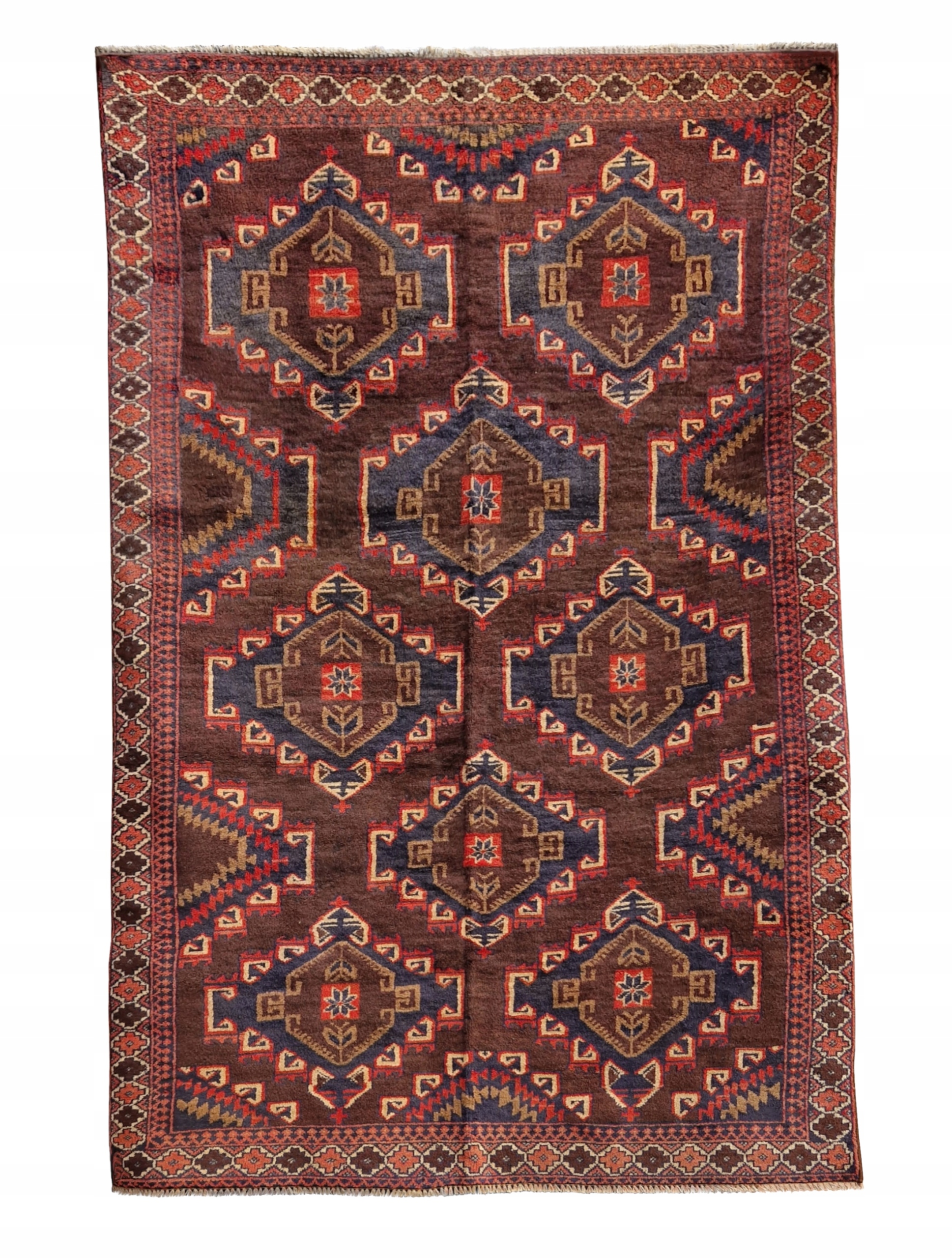 Vlnený koberec Beludž 132 x 255 cm Iran Ručne Tkaný