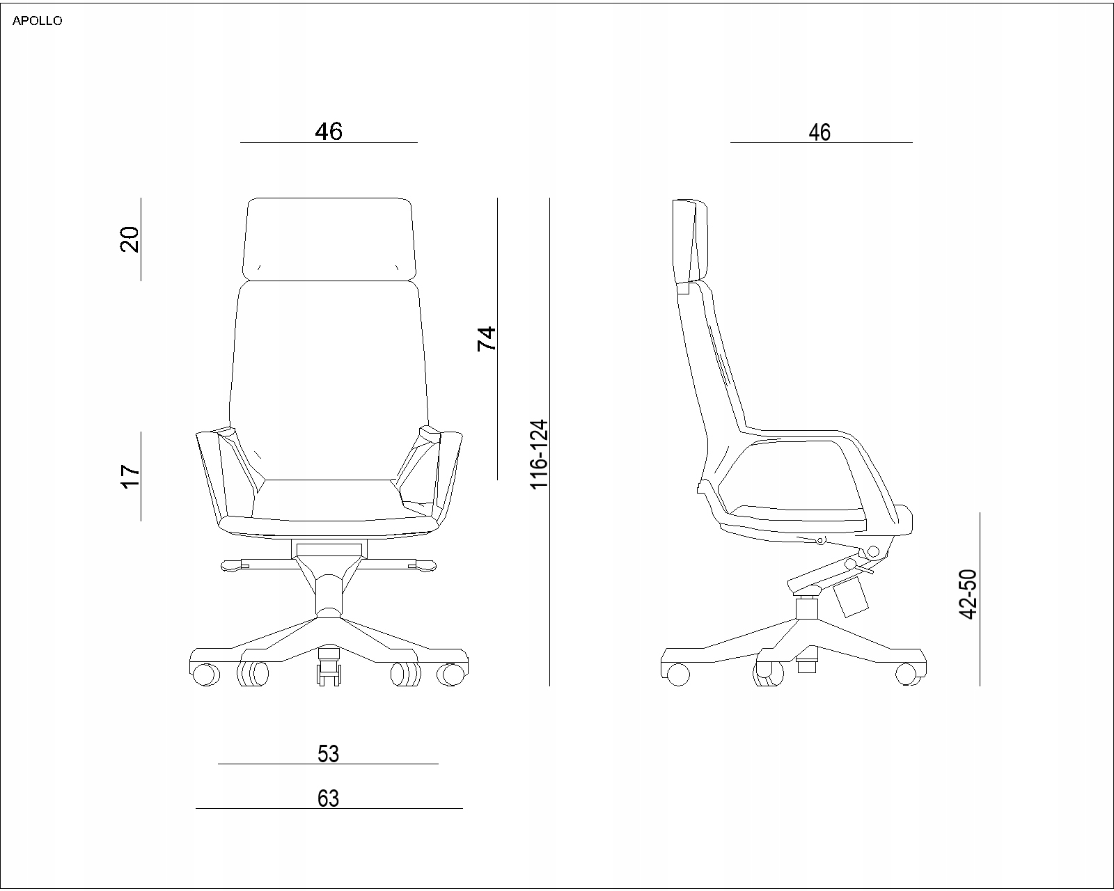 Fotel Obrotowy APOLLO Brązowy Unique Tkanina Biuro Marka Unique