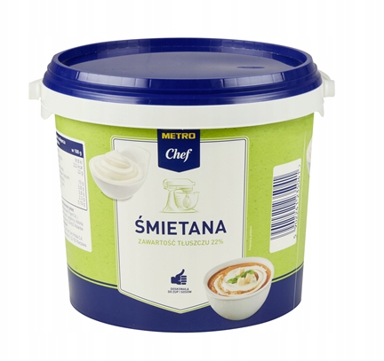 Levně Metro Chef Smetana 22% 5 kg