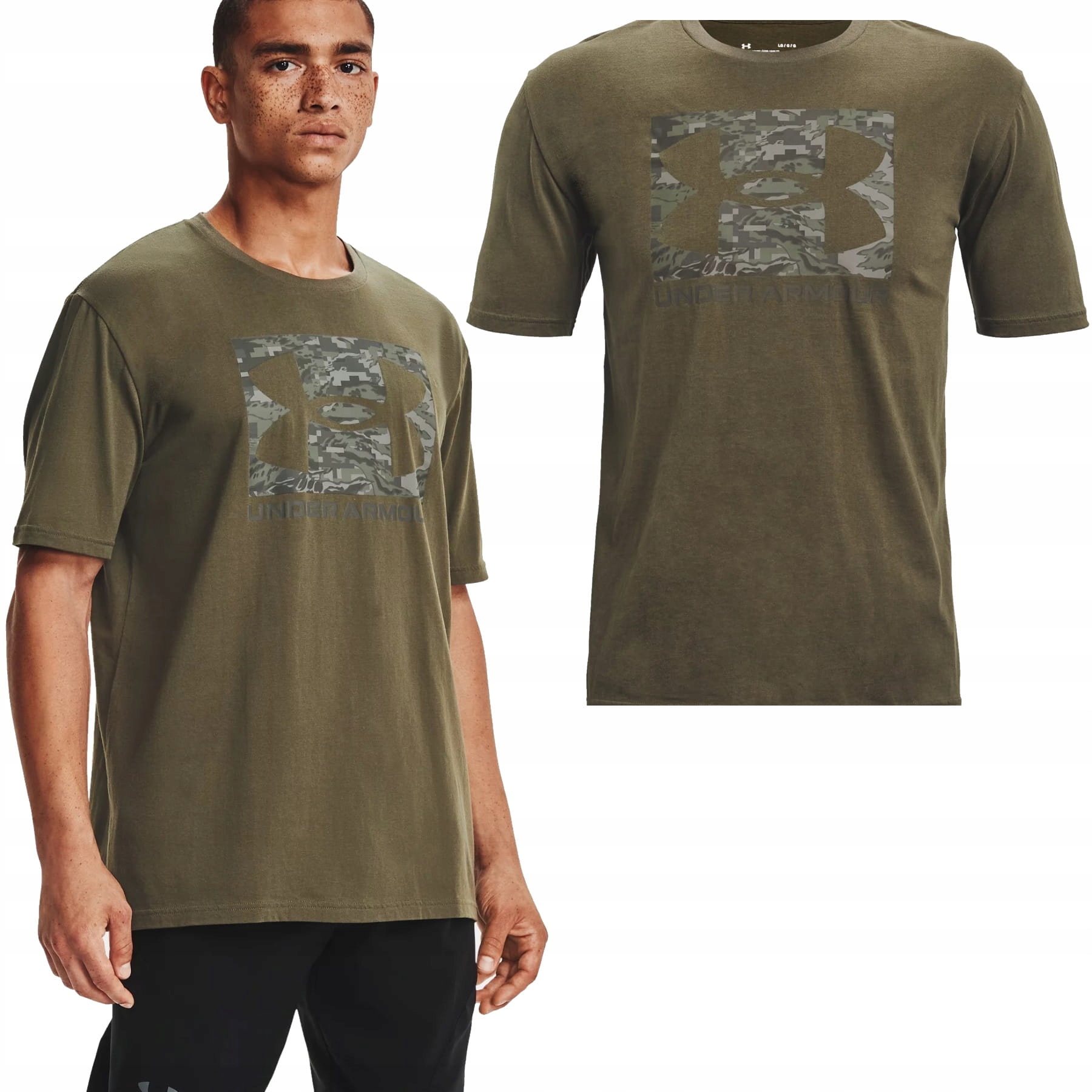 

T-shirt Ua Abc Boxed Logo Koszulka Hit Khaki S