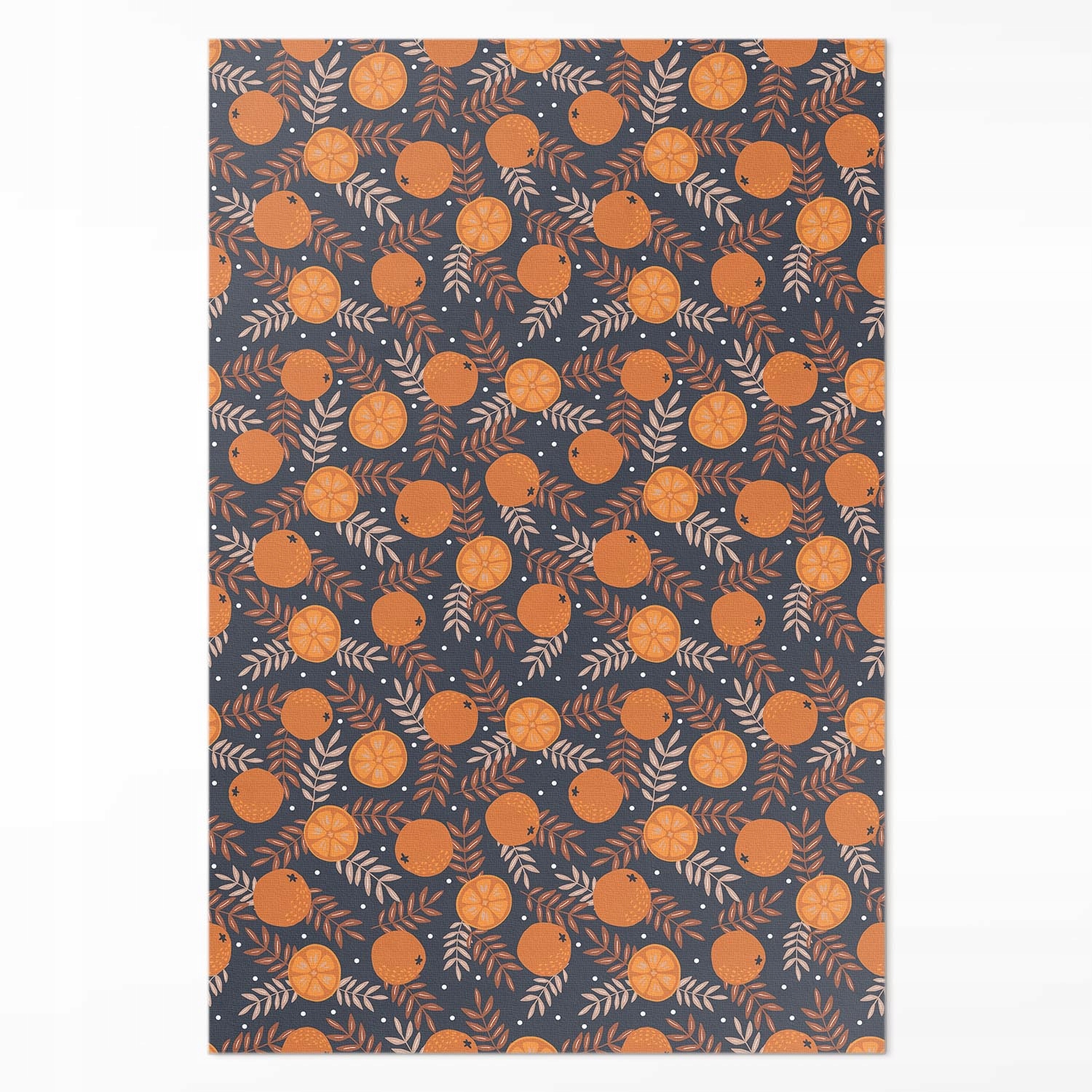 Vinylová vnútorná rohož do kuchyne Ilustrácia pomarančov a listov 80 x 120 cm