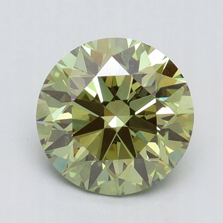 Diament laboratoryjny kolorowy 1.54ct ROUND Fancy Vivid Green VS1 (IGI)