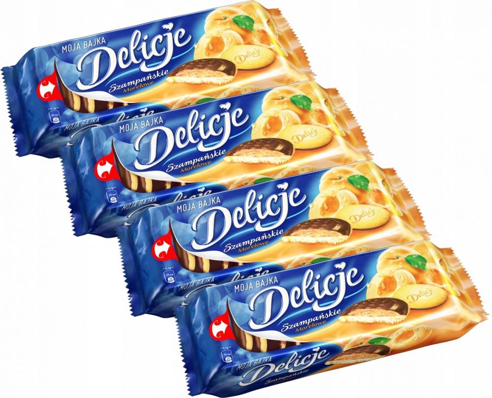 Ciastka Delicje szampańskie morelowe 147g x24