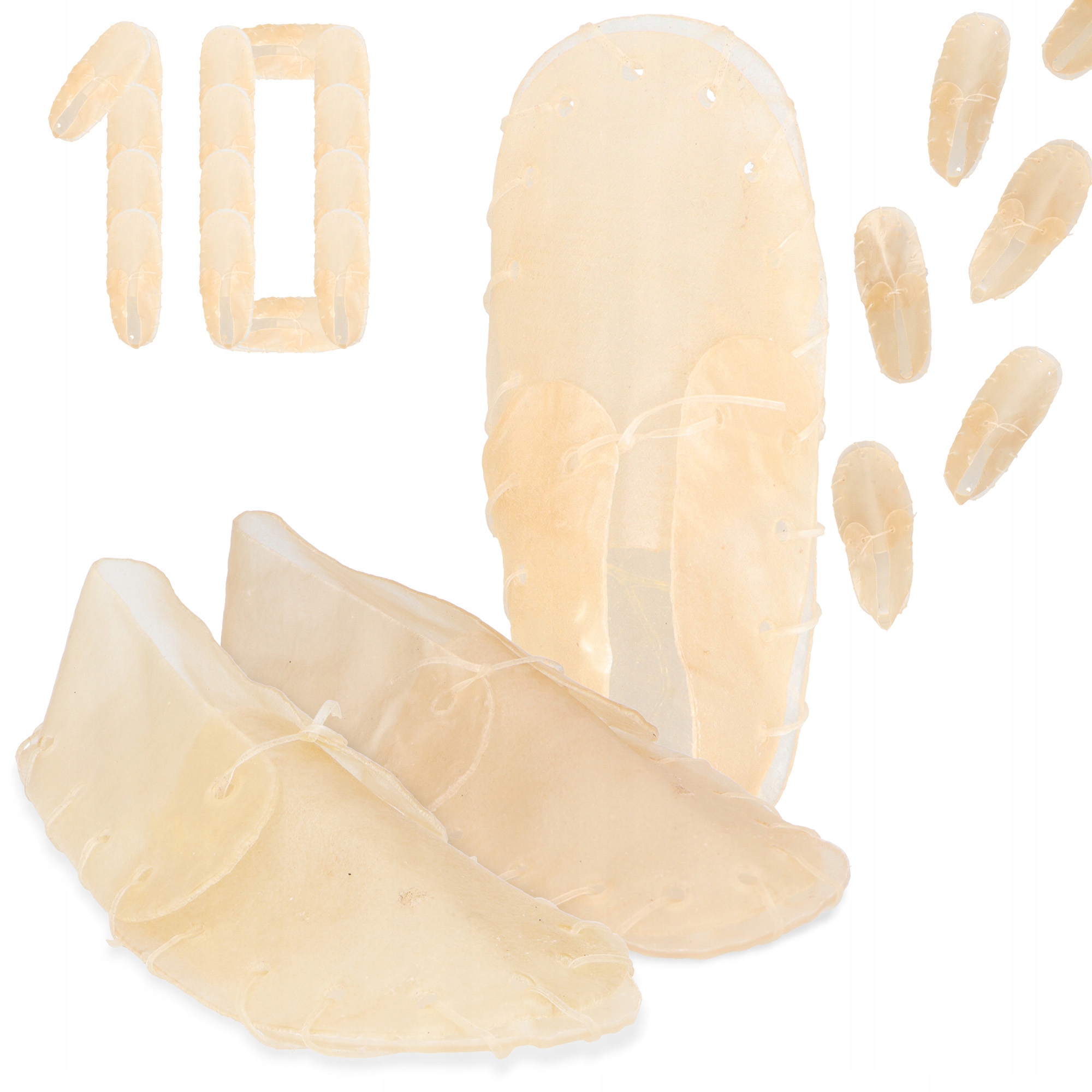 Levně 10 x Kousátko Pro Psa Přírodní Bota 20 cm Pamlsek Pochoutky Žvýkání kůže Woło Xq