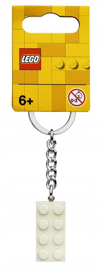 

Lego 854084 Breloczek z białym, metalicznym klocki