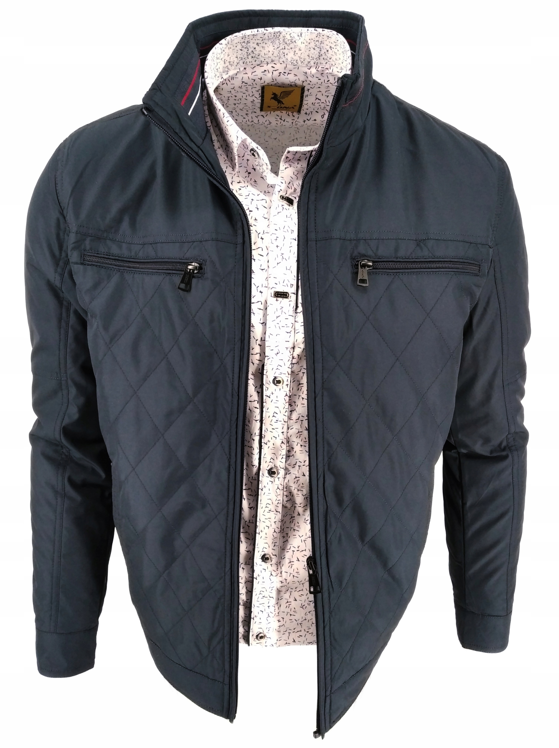 Pánská Přechodová Bunda Jednoduchá Podzimní Modrá 2513 XXXXXXL 6XL