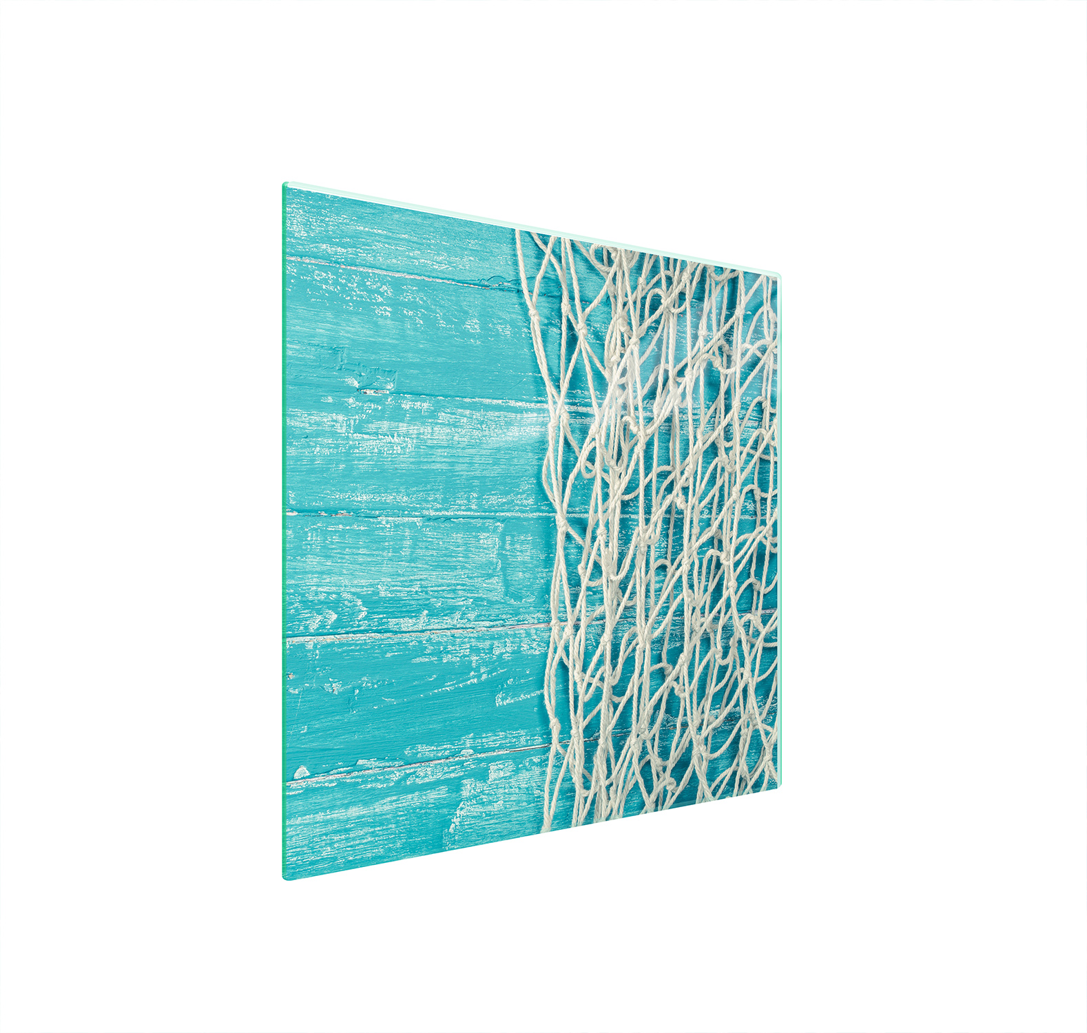 Skleněná Ochranná Deska Na Sporák 50x52 Turkus Tvrzené Sklo