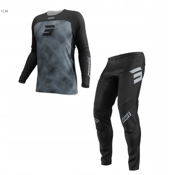 Strój Komplet Cross Enduro Atv Shot Contact Onyx Black Grey roz. XL