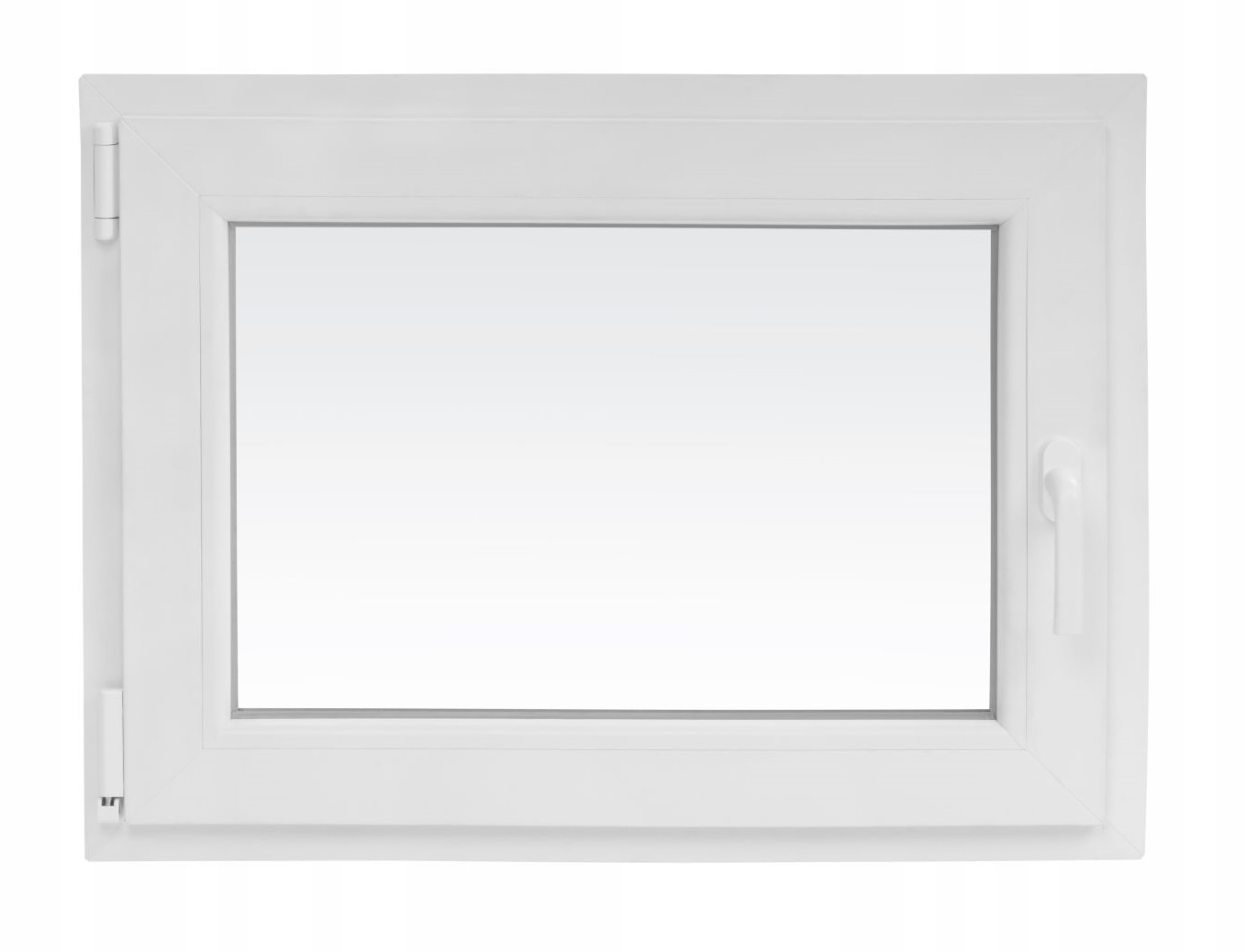 OKNO 80x60 RU LEWE ROZWIERNO-UCHYLNE OD RĘKI BIAŁE OKNA 800x600 mm