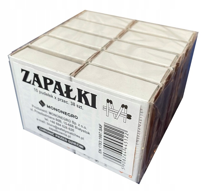 ZAPAŁKI SERIA POLSKIE ZWIERZETA KARTON 38 000 szt. Kod producenta 437819664