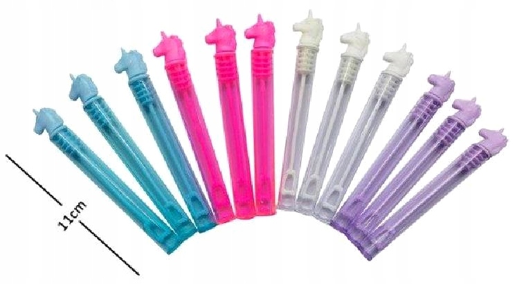 Bańki Mydlane JEDNOROŻCE mini tuby 12 szt/kpl