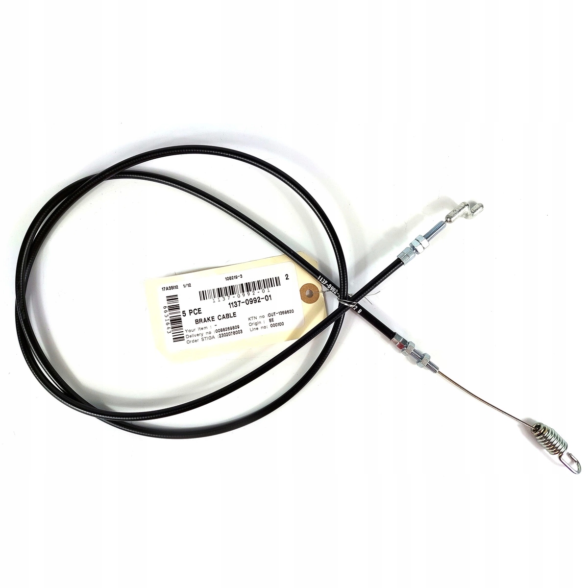 Originální brzdové lanko traktoru Stiga Park Villa (1137-0992-01)