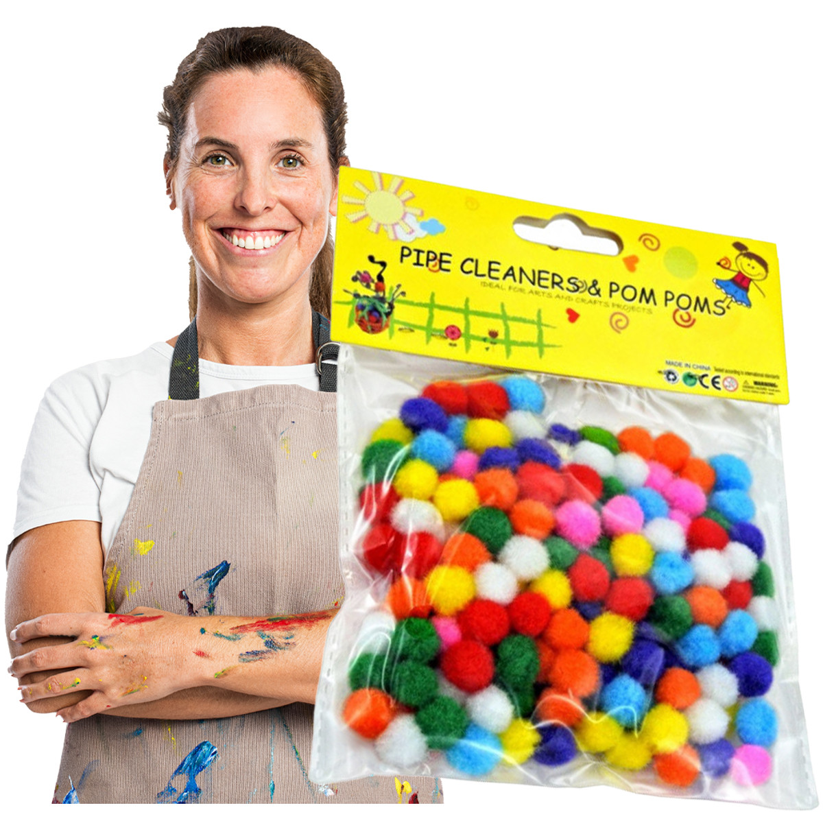 

Pompony Dekoracyjne dla Dzieci Kreatywne 200szt