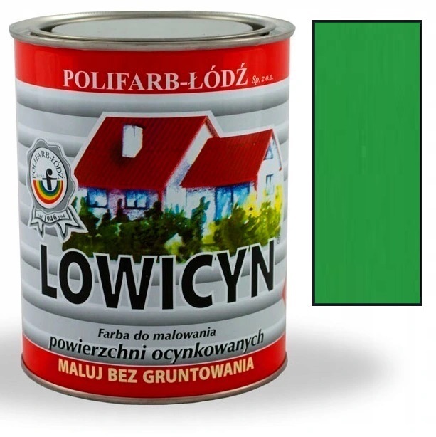 Lowicyn farba ocynk ZIELONY MIĘTOWY RAL6029 MAT 5L