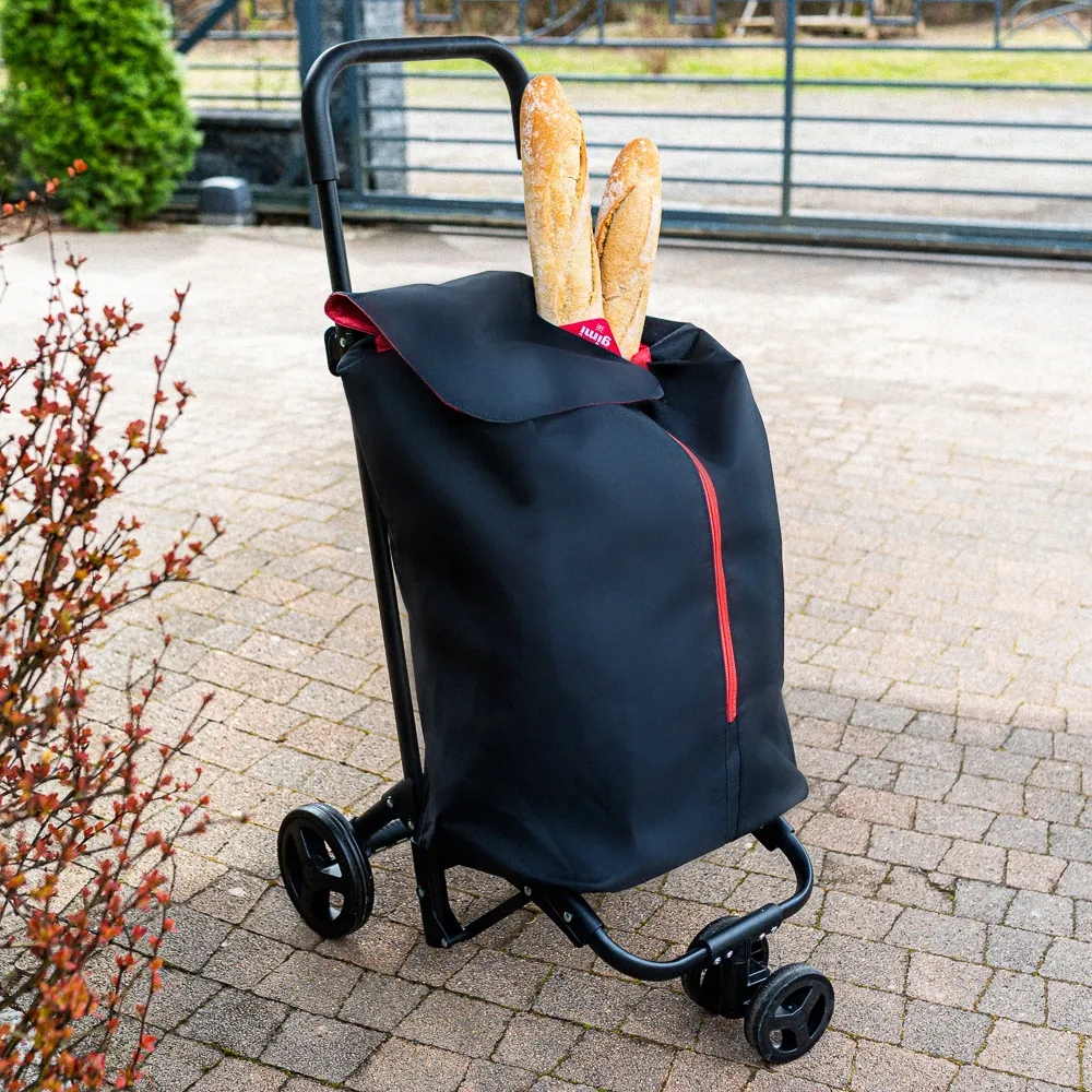 Wózek na zakupy pojemna torba na kółkach Gimi Twin czarny Marka Gimi