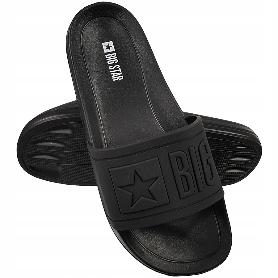 

Klapki Big Star damskie całe czarne DD274A271 39