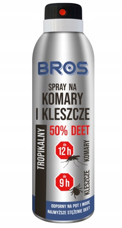 BROS Spray na Komary i Kleszcze 50% Deet 180ml