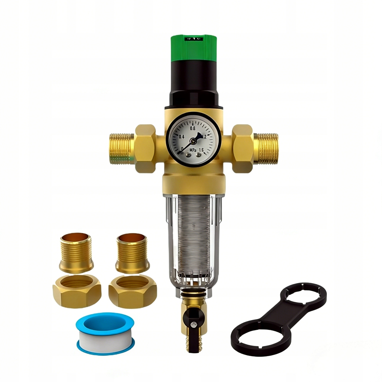 X-home Redukční Ventil Tlaku Vody 3/4" Samočistící Filtr Ocel