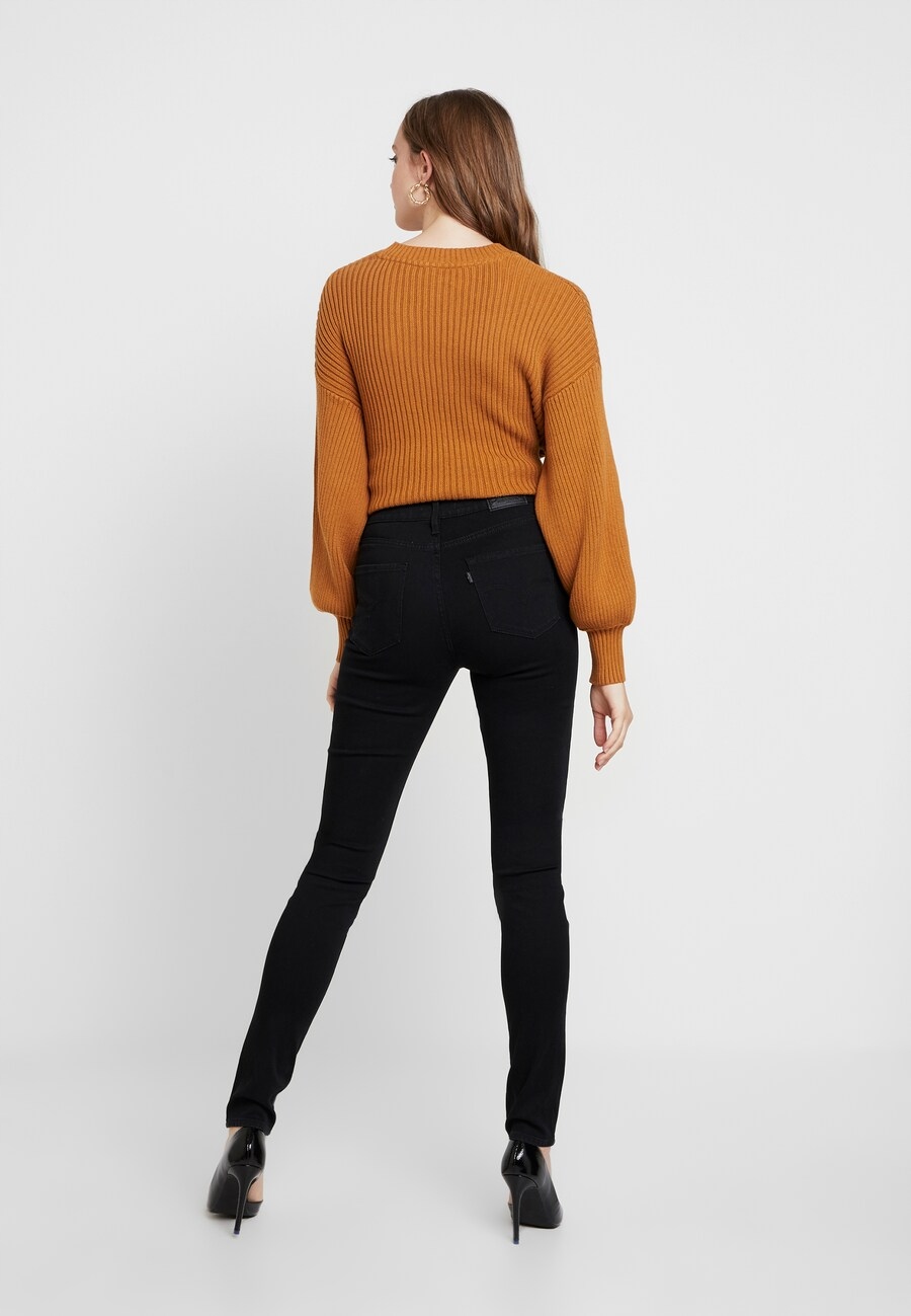 LEVI'S JEANSY DAMSKIE CZARNE RURKI 28/30 1ZCM Kolor czarny