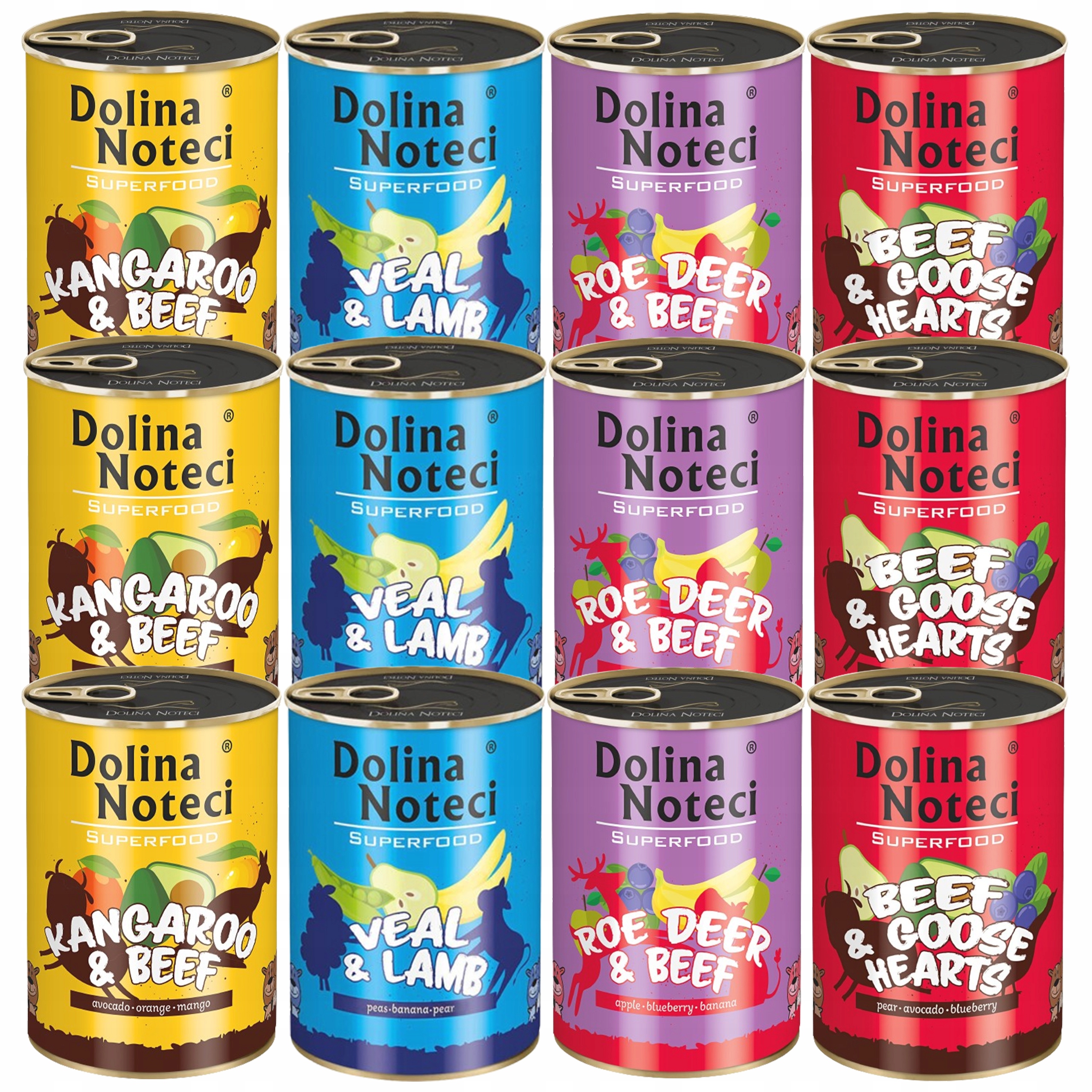 Levně Dolina Noteci Superfood Krmivo mokré pro psa mix chutí 12 x 400 g