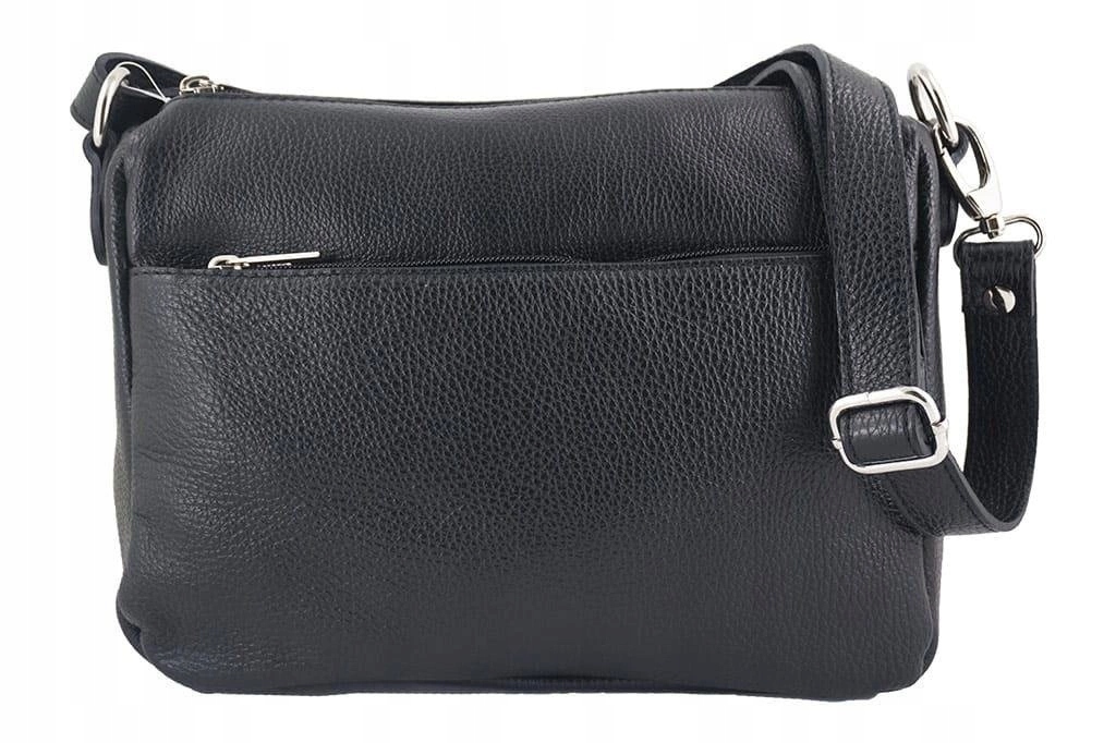 Dámská městská kabelka Přes Rameno z přírodní kůže černá
