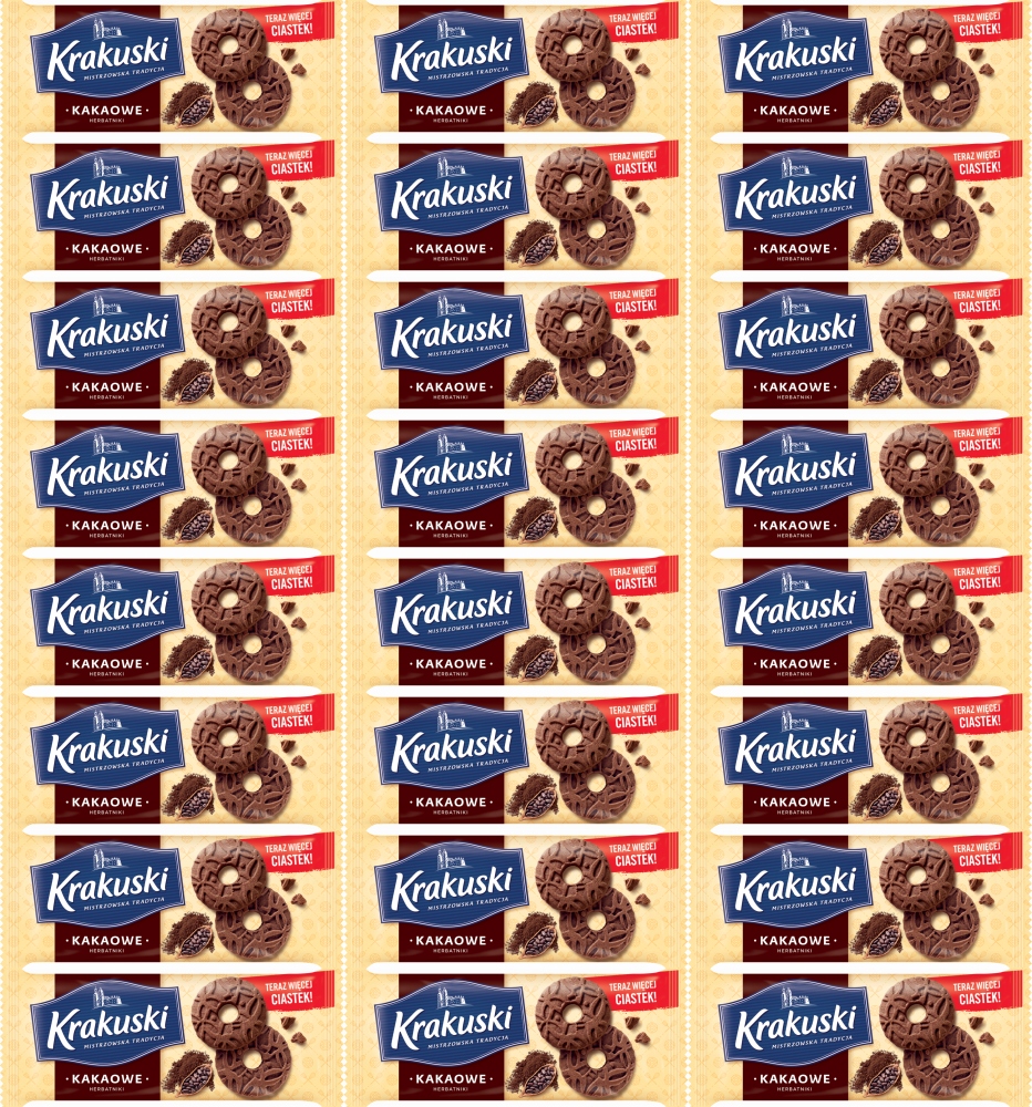 Ciastka kruche kakaowe Krakuski 163 g x24