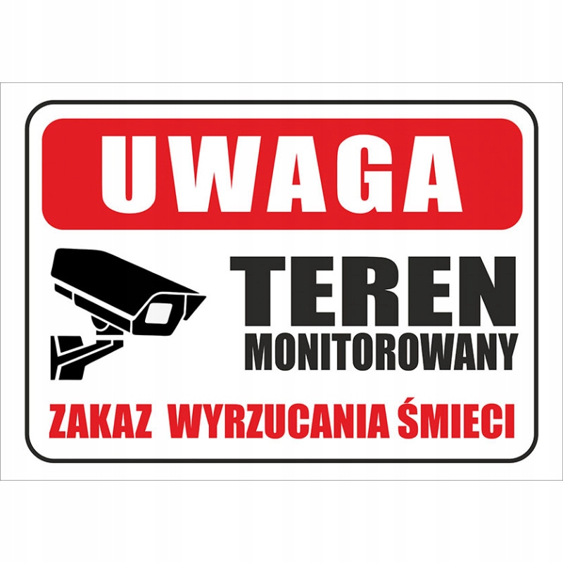 

Tabliczka informacyjna Pvc z nadruk Uv A5 śmieci