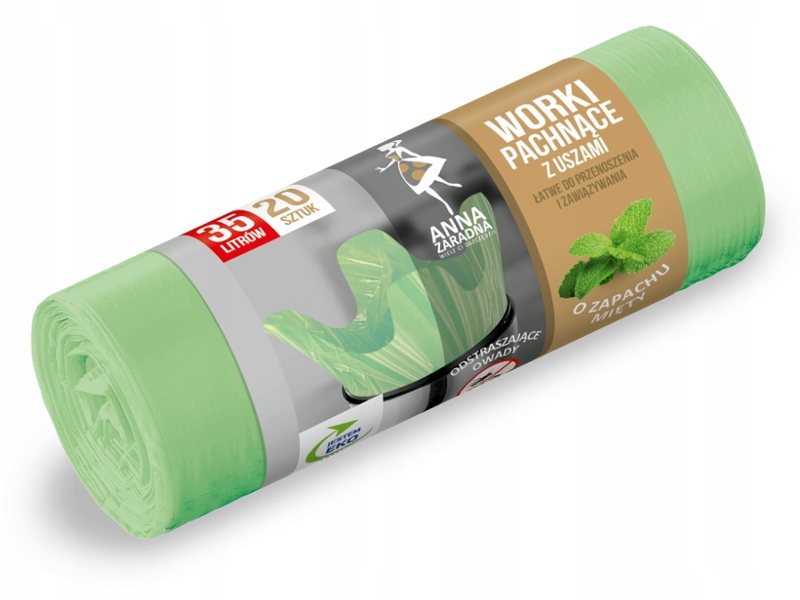

Az Worki Na Śmieci Z Uszami Miętowe 35L 20 Sztuk