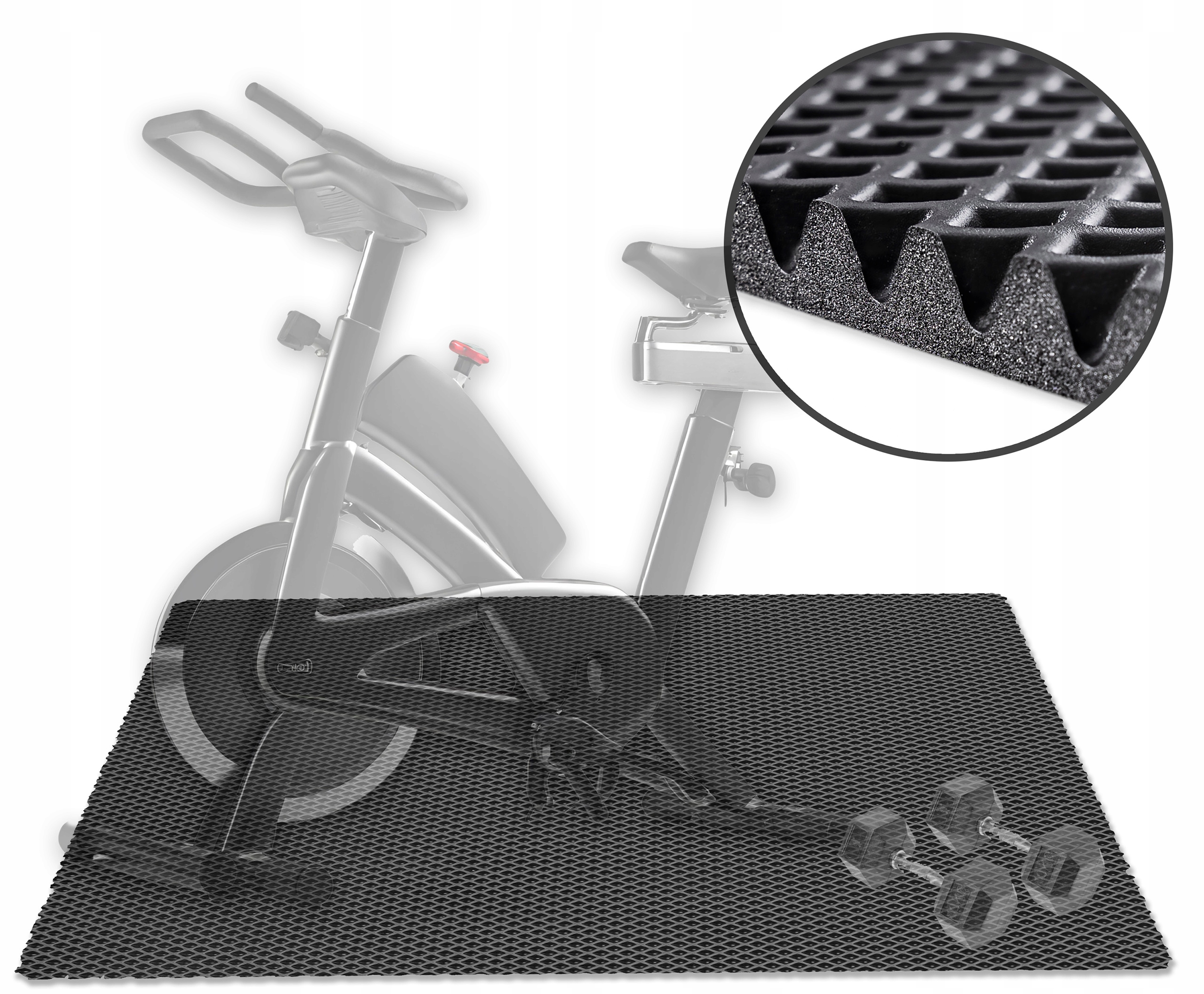 Mata amortyzująca pod sprzęt sportowy fitness Rower Bieżnia Orbitrek