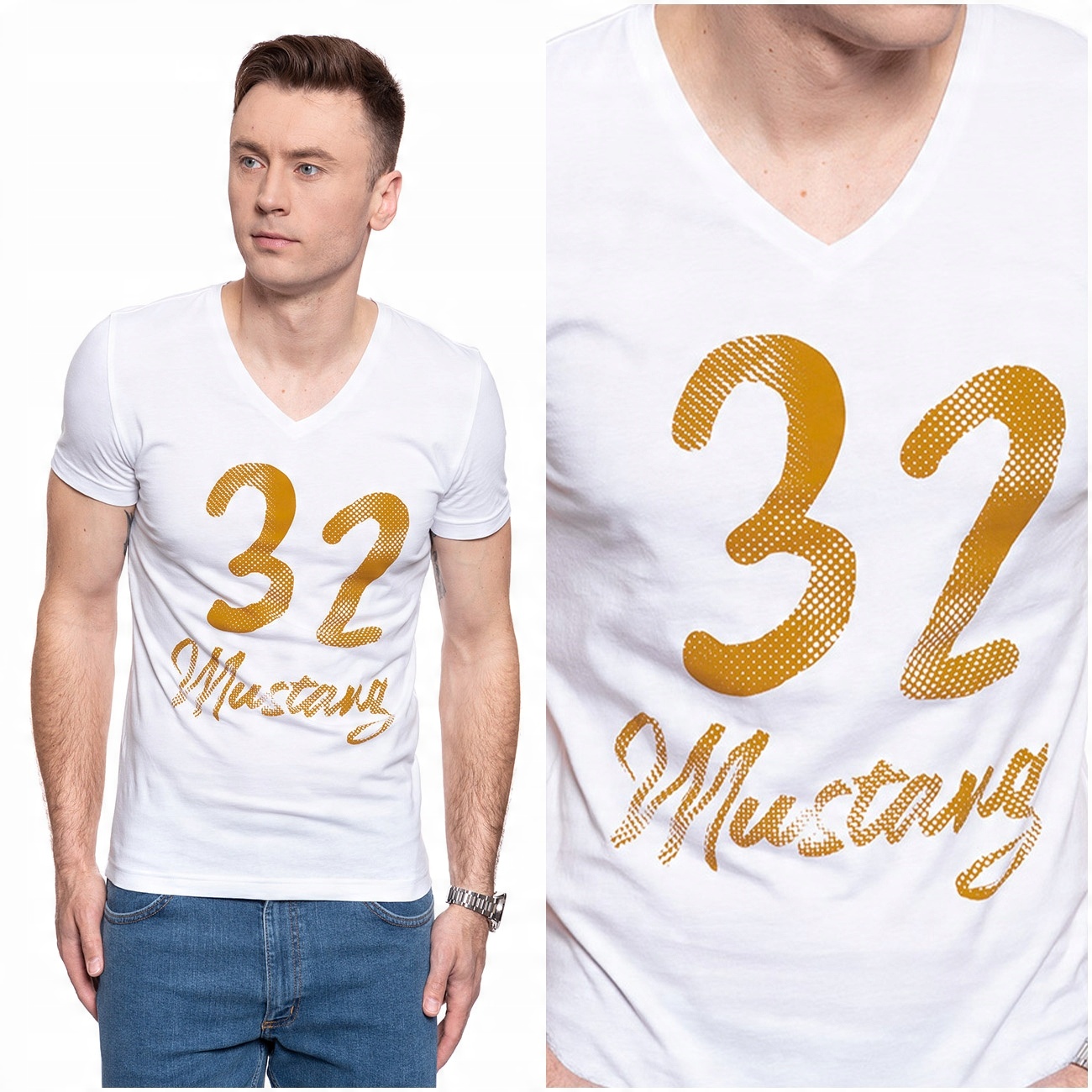 

Mustang Aaron Męska Koszulka T-shirt M