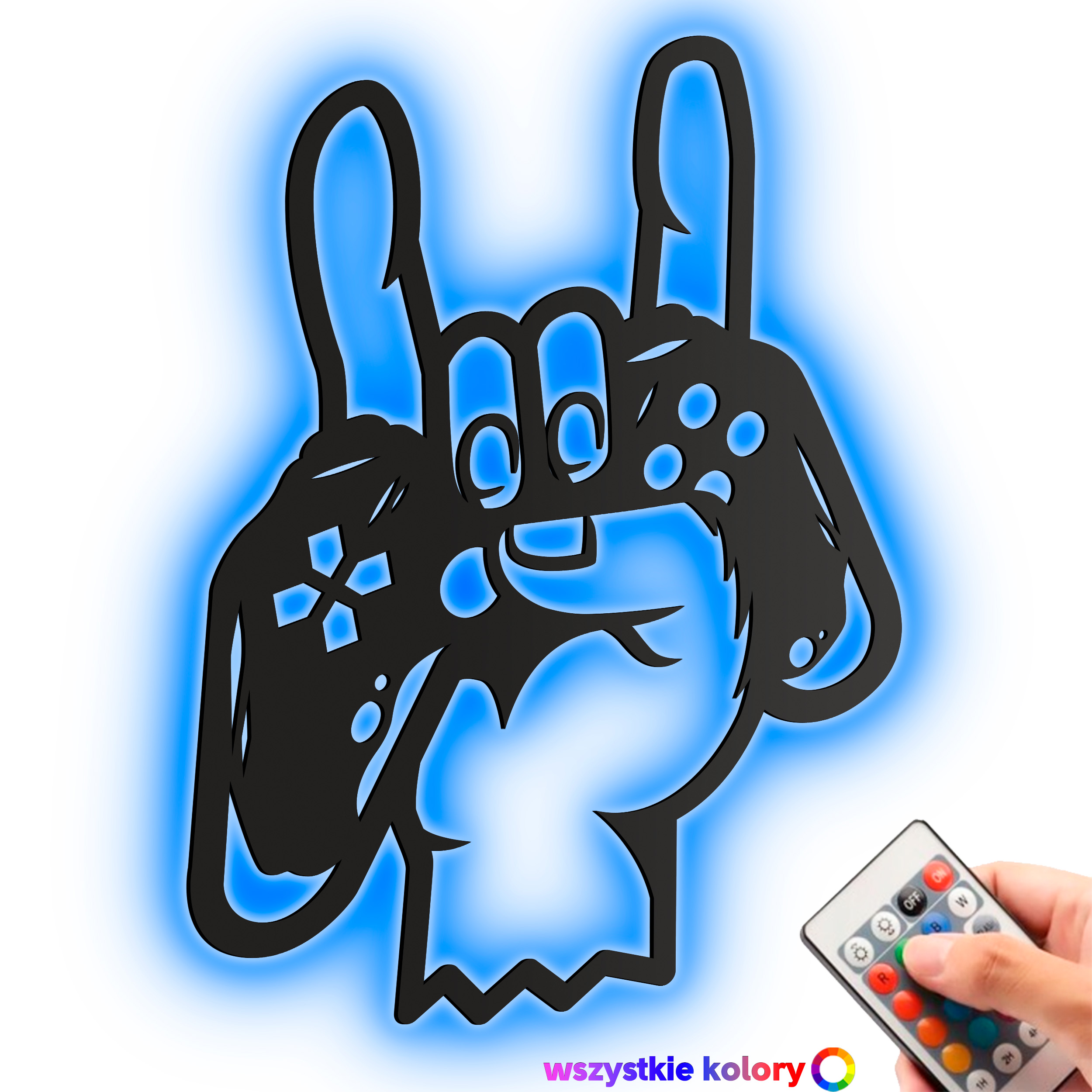 Dřevěný 3D obraz Gamer Gamepad Nástěnná Dekorace Dárek Noční Lampa Led
