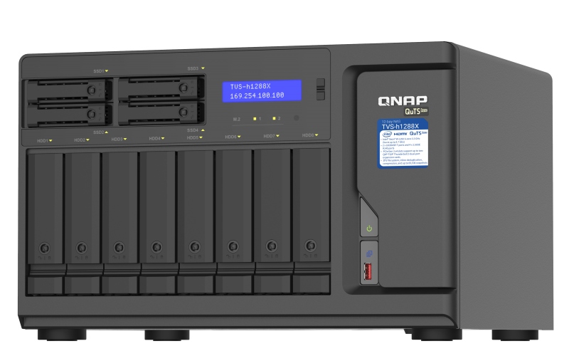 Qnap TVS-h1288X-W1250-16G 12-pozicový Nas (8x 3,5" 4x 2,5"), Intel Xeon 1