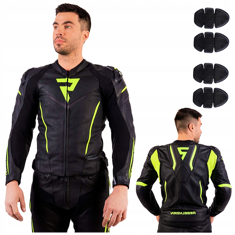 

Kurtka Motocyklowa Męska Skórzana Sportowa Fighter