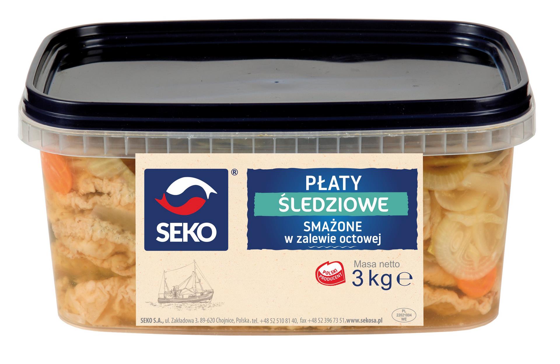 Smażone Płaty Śledziowe W Zalewie Octowej 3KG Seko