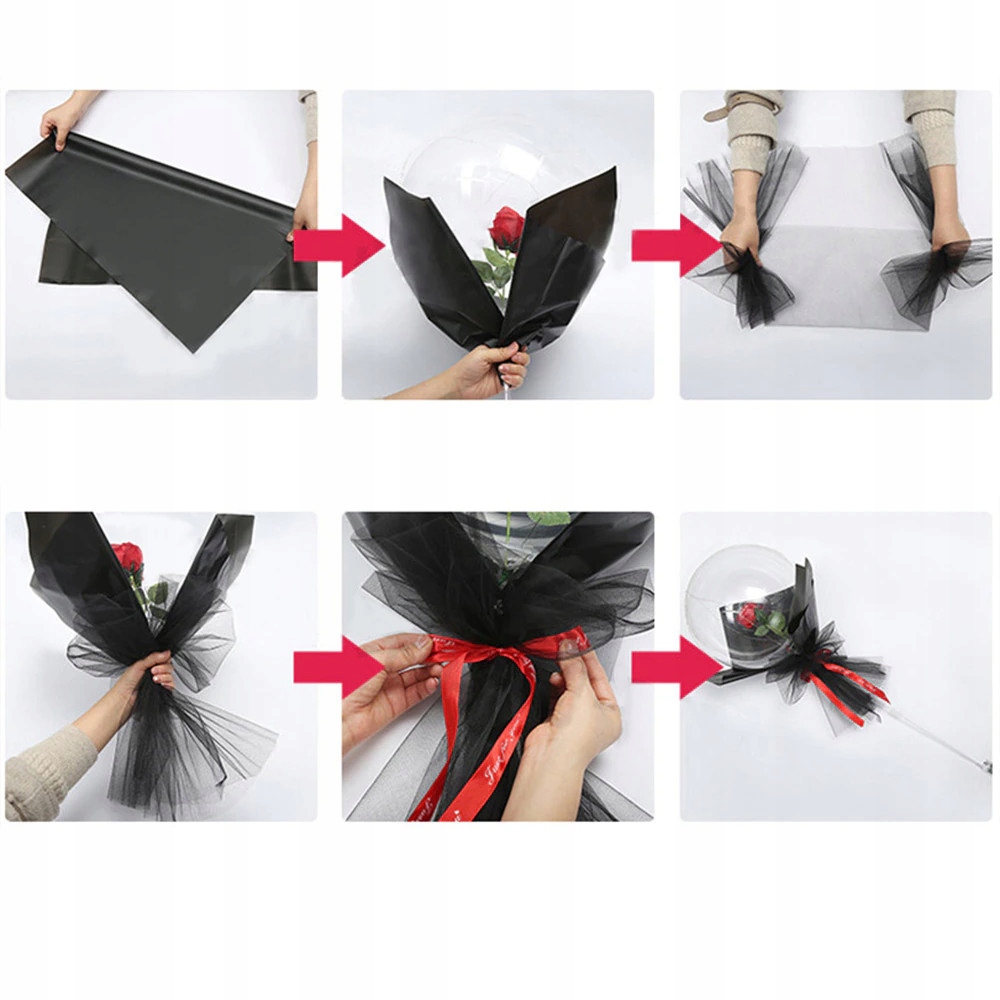 BALON Z RÓŻĄ W ŚRODKU Z PODŚWIETLENIEM LED PREZENT DEKORACJA Stan opakowania oryginalne