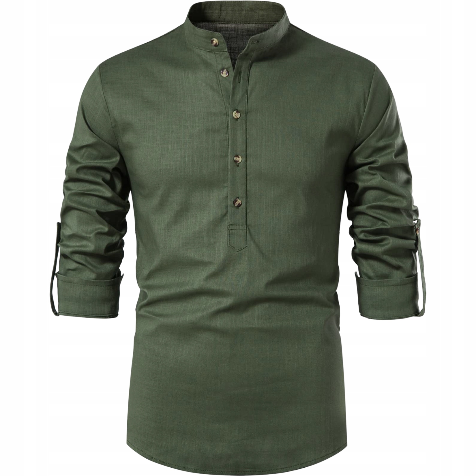 Pánská bavlněná košile Vintage Přiléhavá Stylová Letní Zelená XXL