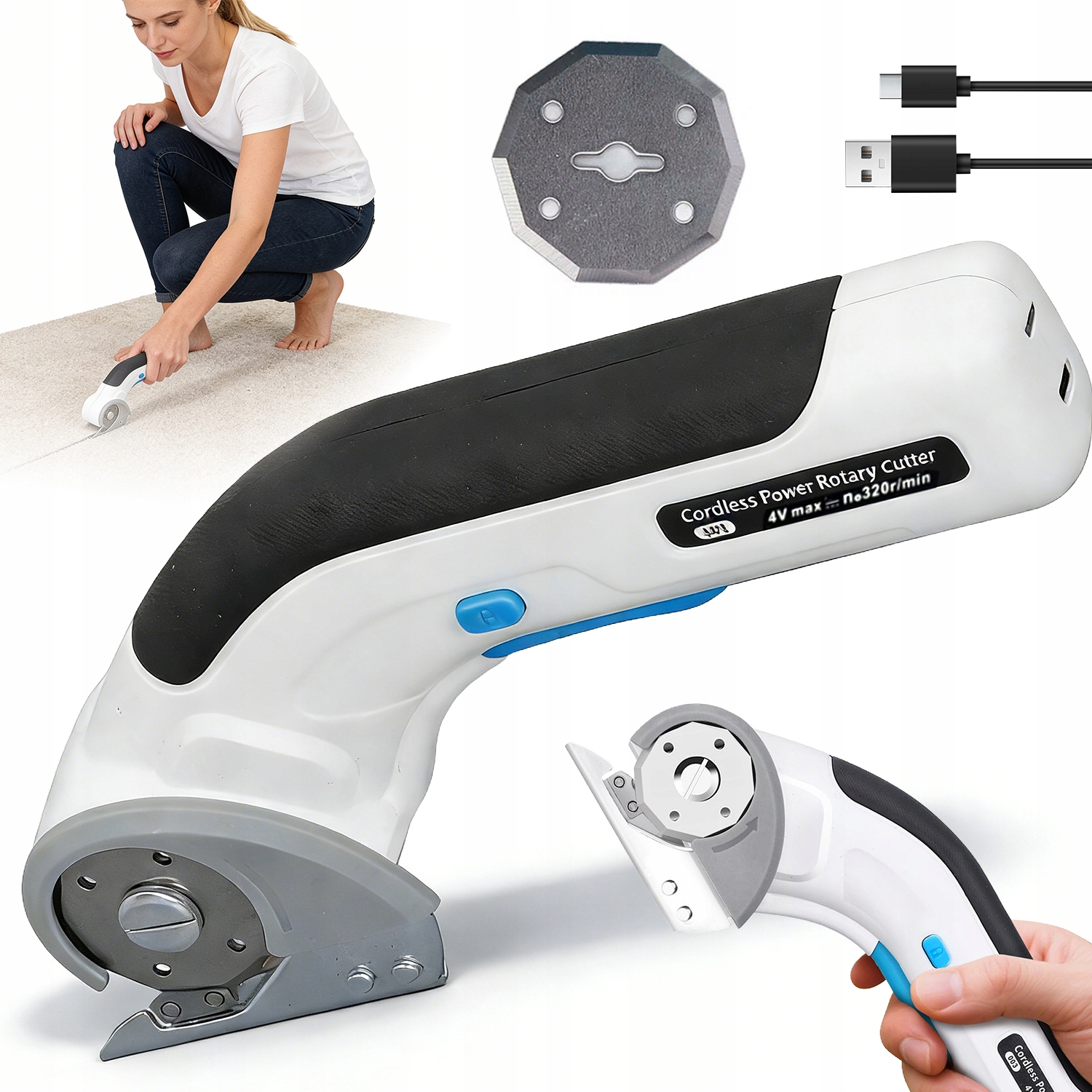 Elektrické Nůžky S Vysokým Výkonem, Řezání 320 Ot/min, Tloušťka Řezu Až 8 MM