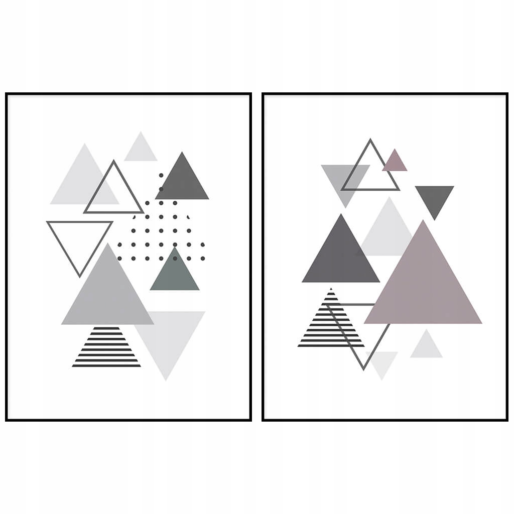 Plakáty 70x100 sada 2 vzorů abstrakce geometrie