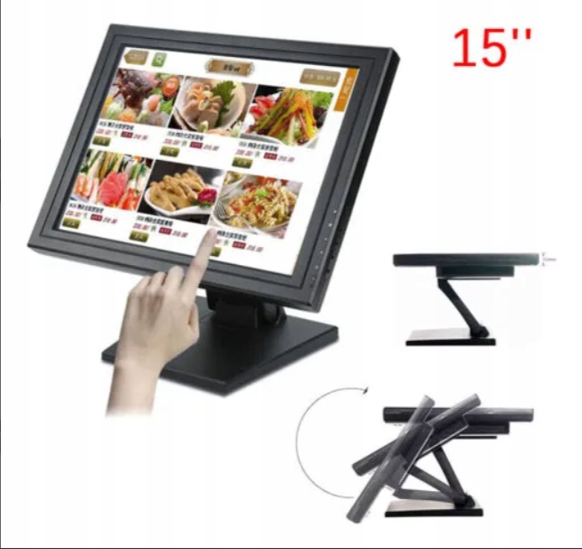 Monitor Przemysłowy TVS POS VGA DVI TFT LCD 12 cali PA12BPNB BRAK ZASILACZA