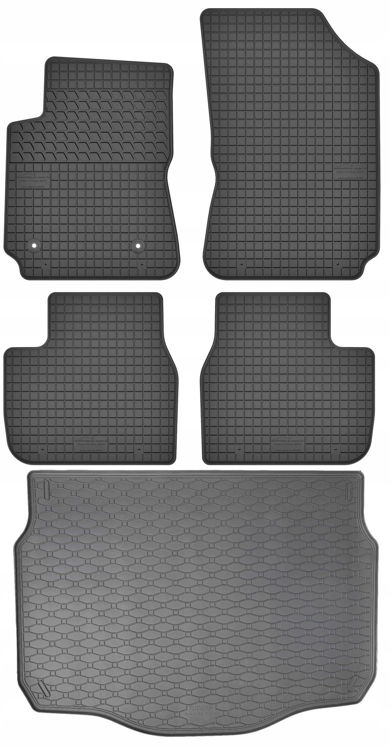 Citroen C4 Cactus Crossover 2014-2020 Sada Koberce batožinový priestor