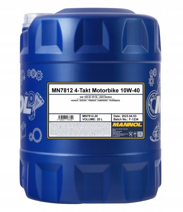 Mannol Olej Mannol 10V40 20L Motorbike 4T Ester Technology Sl Jaso MA/MA2